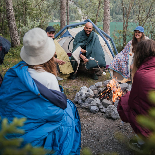 VOITED Recycled Ripstop Outdoor Camping Blanket - Blue Steel / Graphite